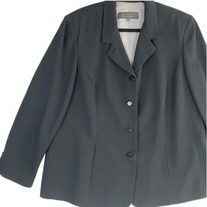 Alex Garfield Marks Blazer Jacket Black Size 16 Career Business Office